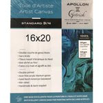Apollon Stretched Artist Canvas double acrylic primed 3/4" deep
