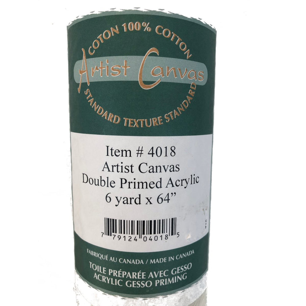 Artist Canvas Rolled, 10 oz Double Primed Acrylic, 64" x 6 yds