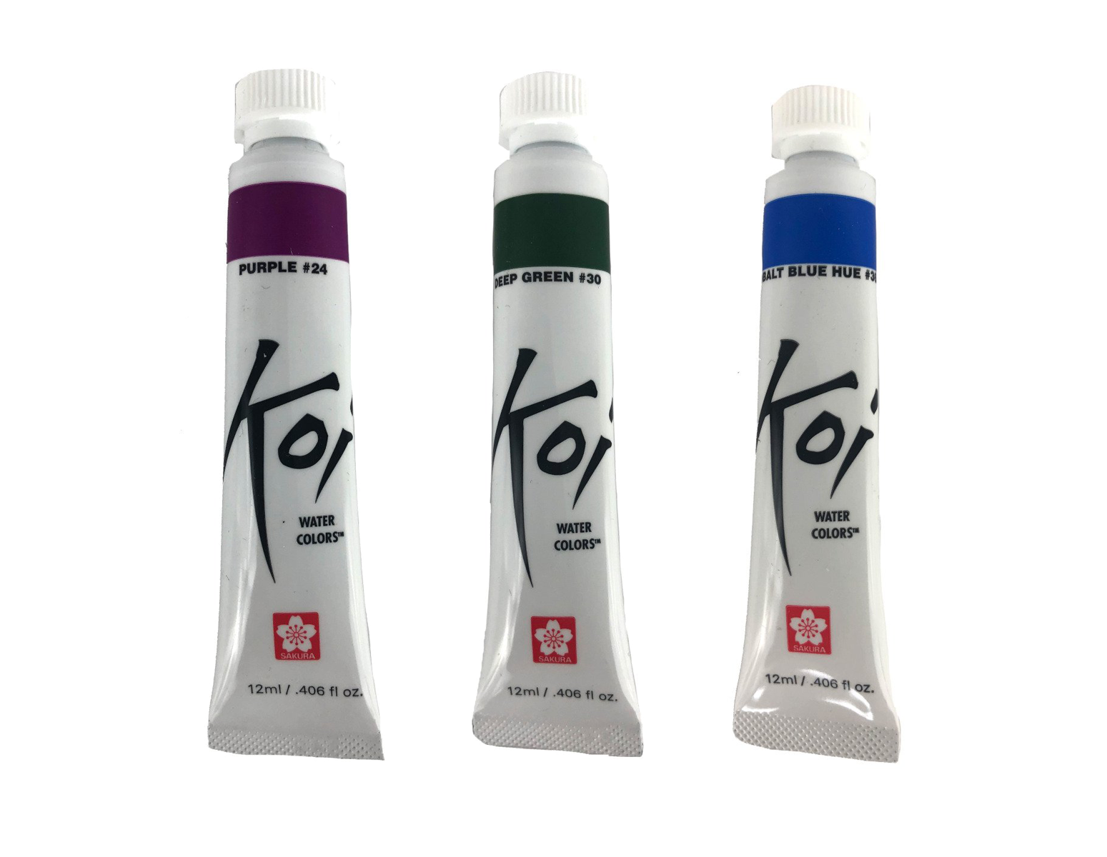 Koi Watercolor Paint Tubes 5ml set of 24 by Sakura - 084511373754