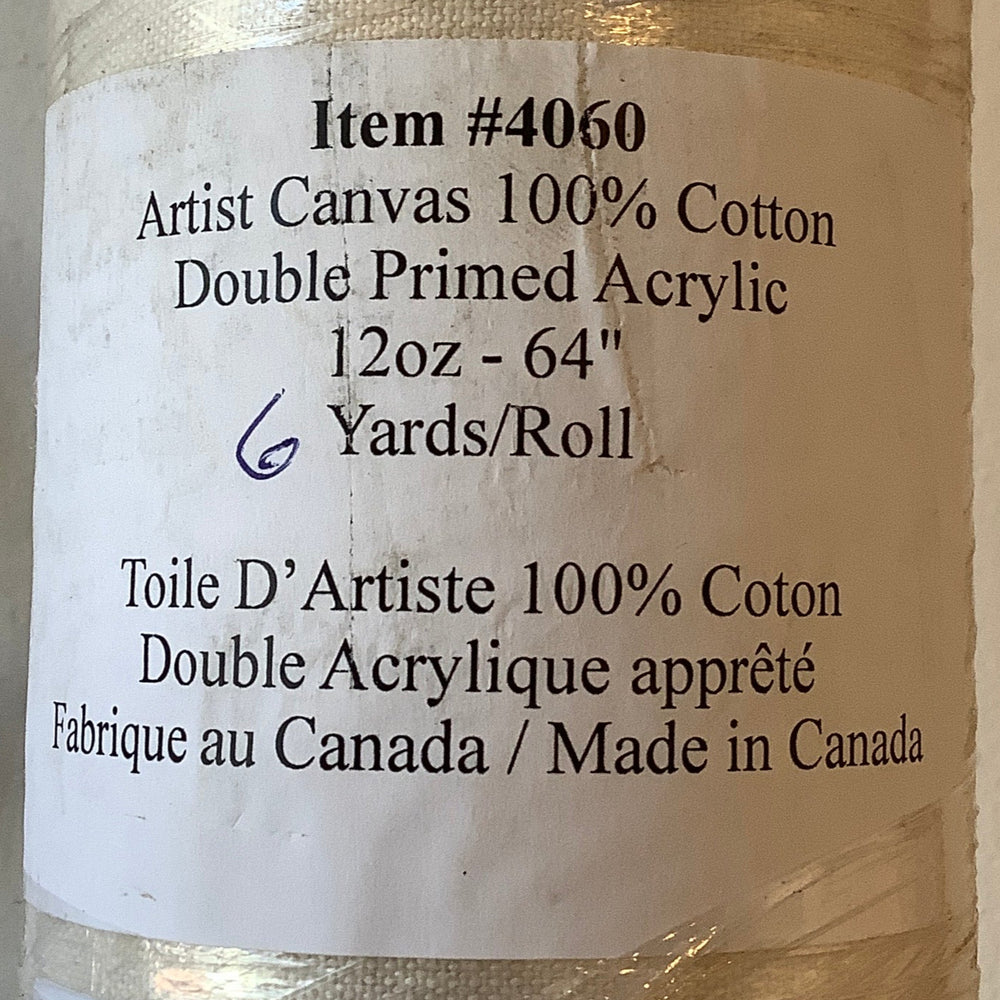 Artist Canvas Rolled, 12 oz Double Primed Acrylic, 64" x 6 yds