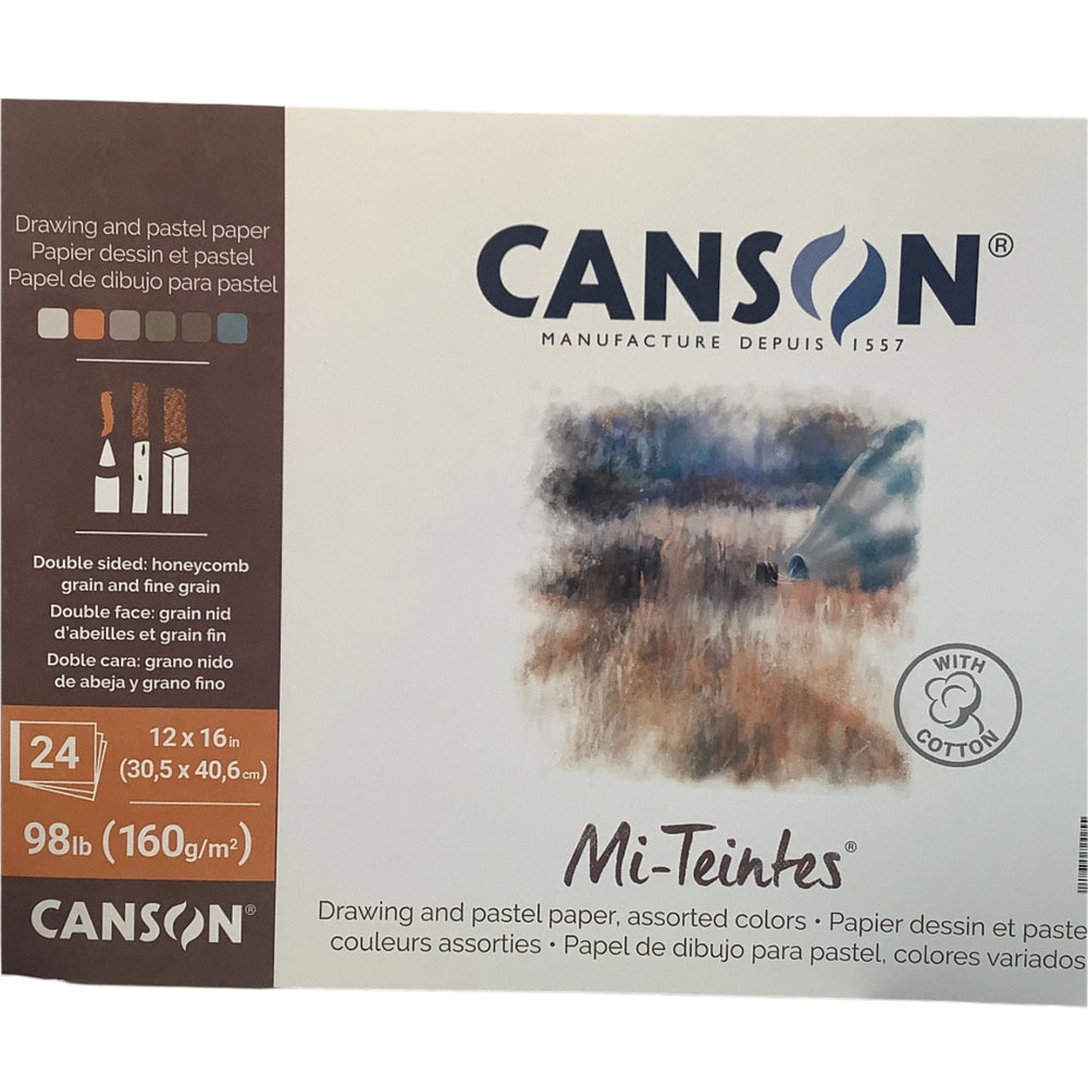 Canson Mi-Teintes Pastel Paper Pad - Earth Tones - 12"x16"
