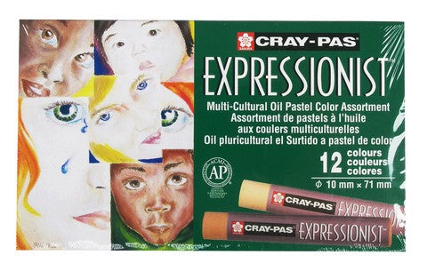 Cray-Pas Expressionist Multi-Cultural Extra Fine Quality Oil Pastels - 12 colours