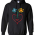 Art Factory Flower Heart Face Sweatshirt