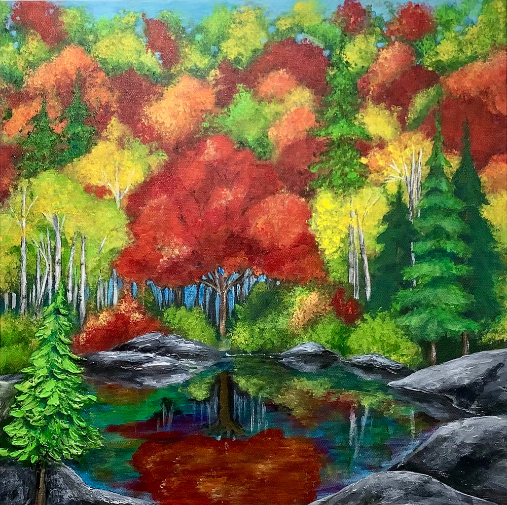 POND REFLECTIONS - CENTRE OF ATTENTION By Jill Alexander