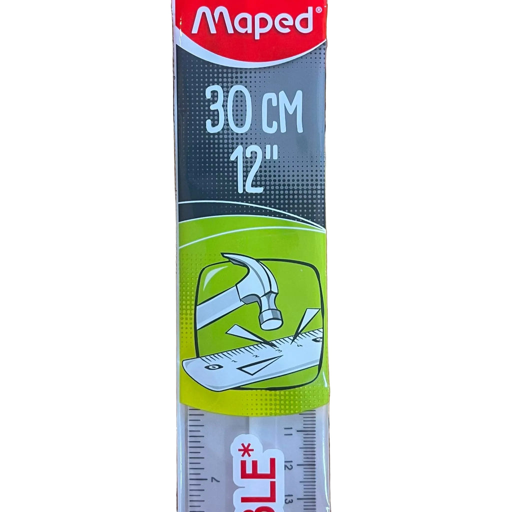Mapped 12 inch Unbreakable Plastic Ruler – Live Love Art Factory