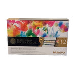 Mungyo Professional Watercolour Half Pan Set - 12 pan