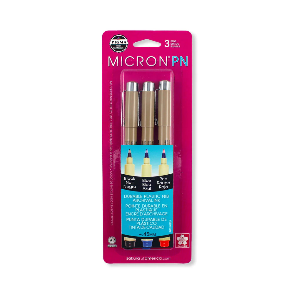 Sakura Pigma Micron PN - set of 3 assorted colours