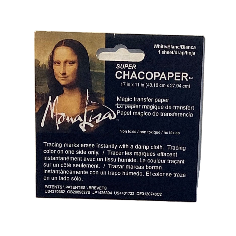 Speedball Mona Lisa Super Chacopaper Transfer Paper 17" x 11" - White