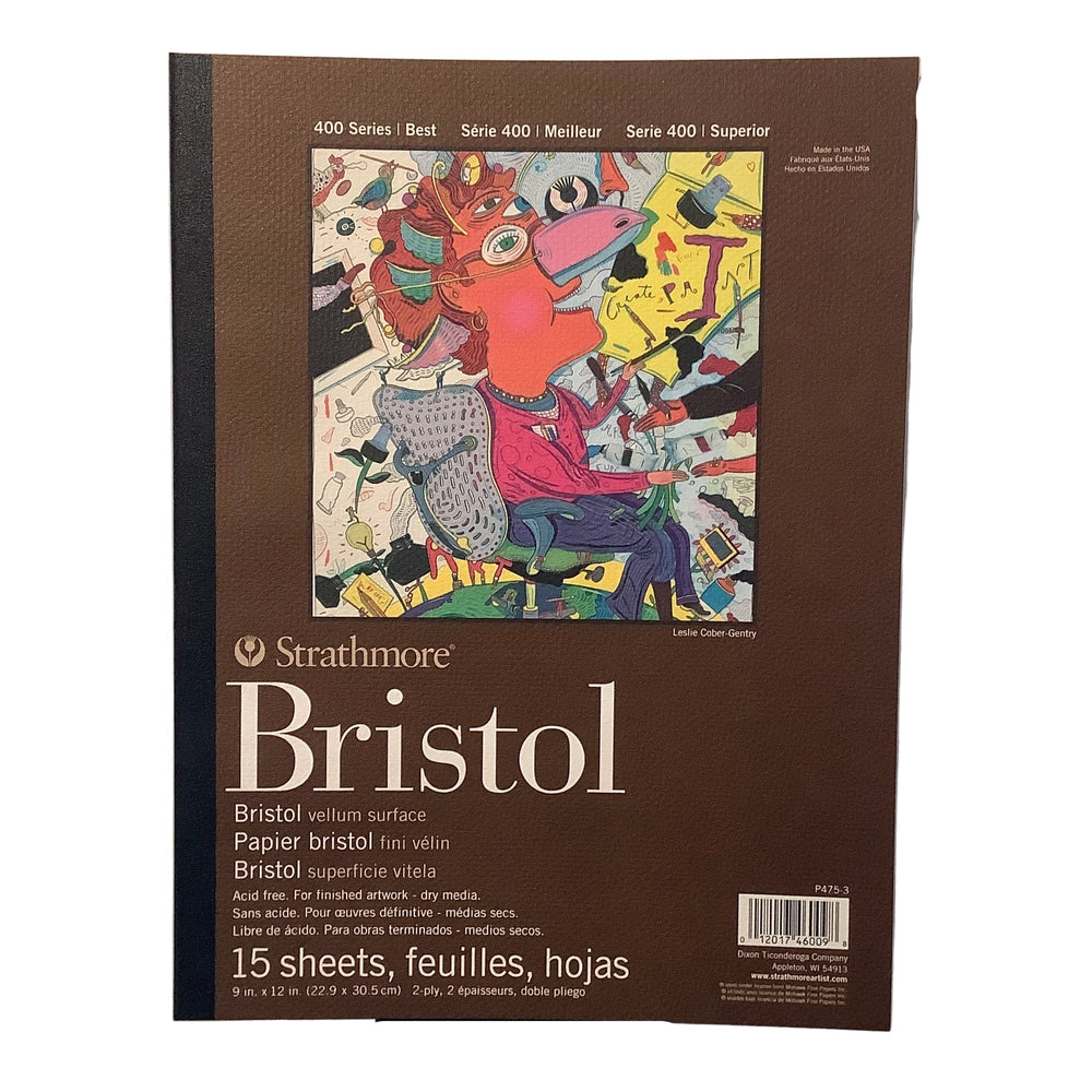 Strathmore 400 Series Bristol Vellum Surface Pad - 15 Sheets 9" x 12"