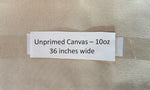 Unprimed Artist Canvas 10 oz, 36 inches wide: 1, 2, and 3 meters per cut canvas.