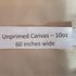 Unprimed Canvas 10 ounce 60 inches wide