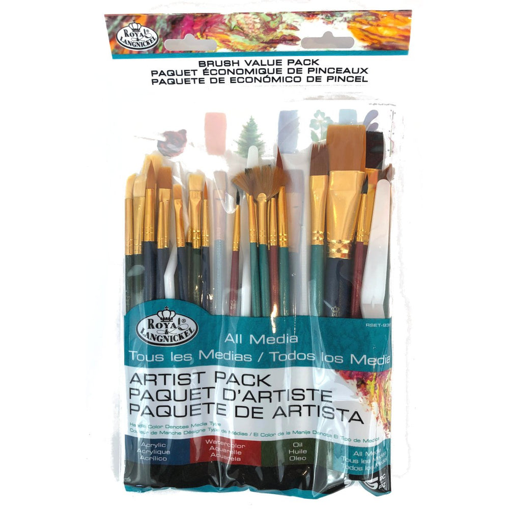 Artist Brush Value 25 Pack paint brushes