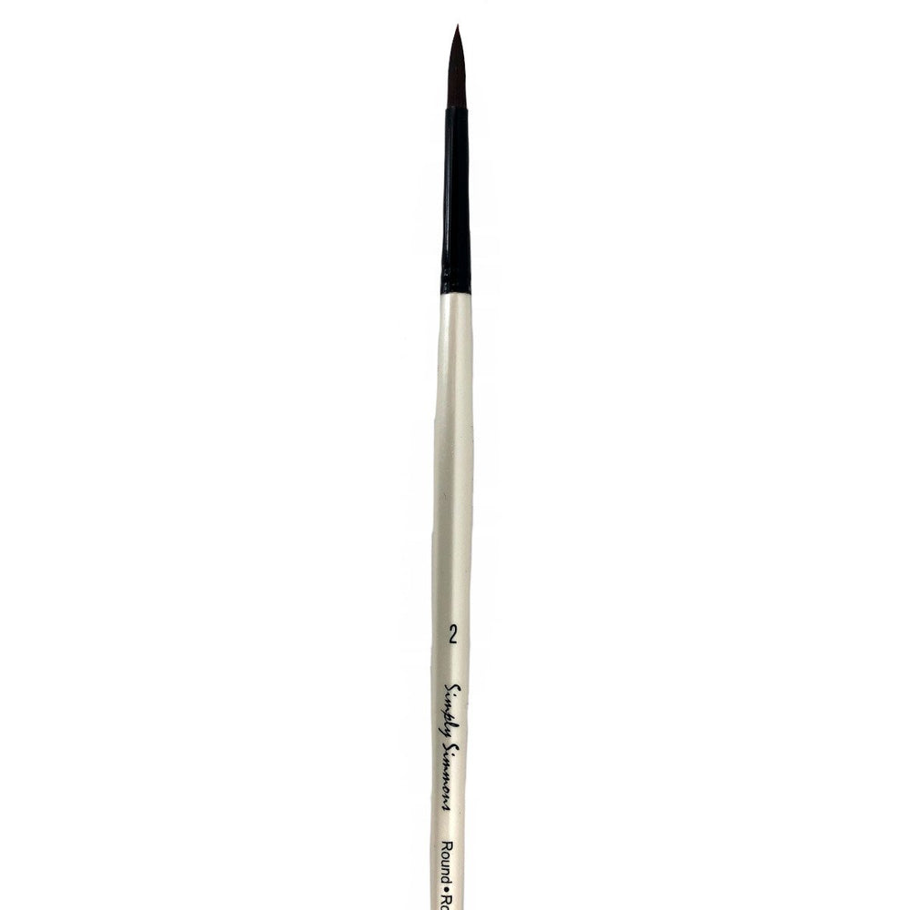 Daler Rowney Simply Simmons Synthetic Long Handle Round Brushes, 6 sizes