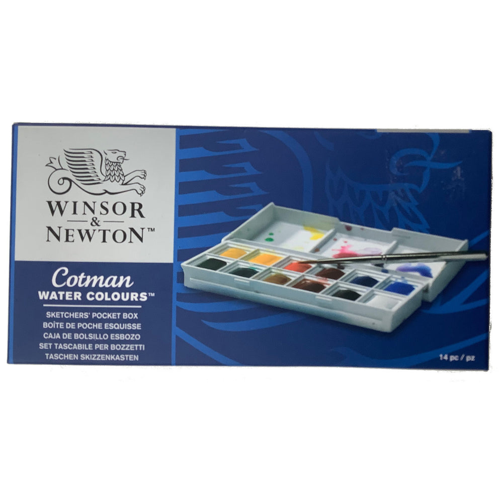 Winsor and Newton Cotman Water Colours sketchers Pocket Box paints pans