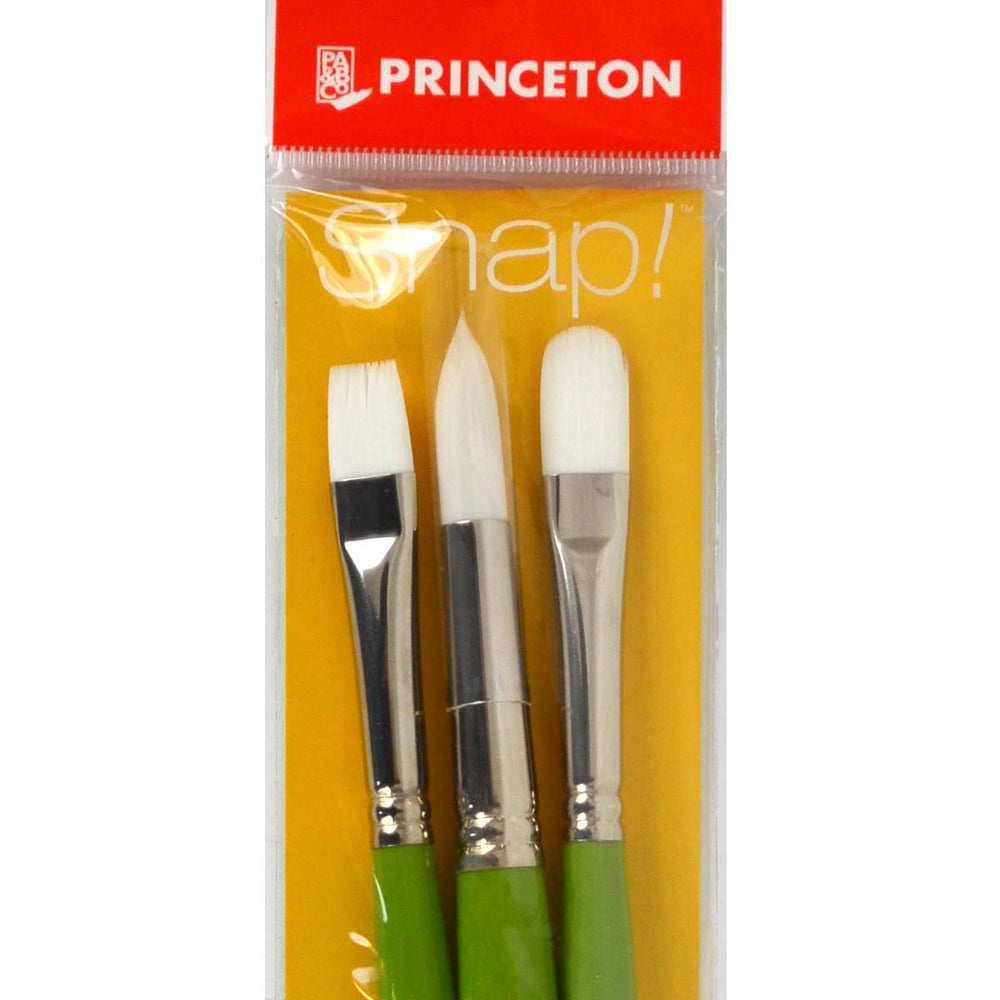 3-Piece Snap!™ Long-Handle Brush Set - Princeton Brush Company