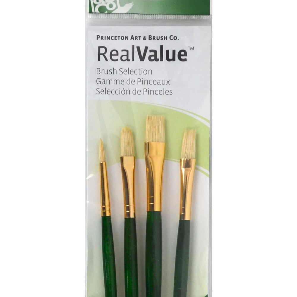 Princeton Real Value Artist Brush Selection Natural Hair Bristle