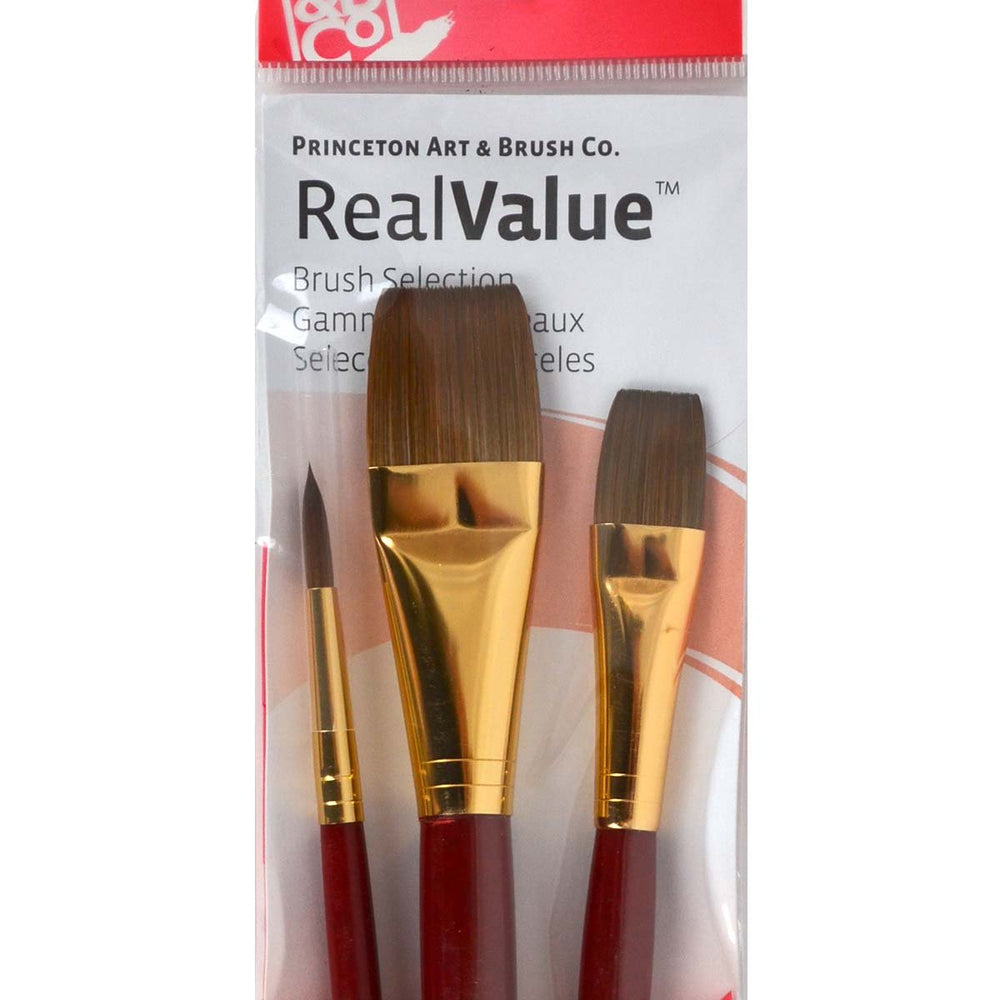 Princeton Real Value Artist Brush Selection Synthetic Hair 